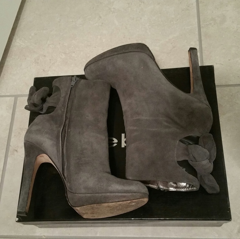 Bebe real suede bootie size 7